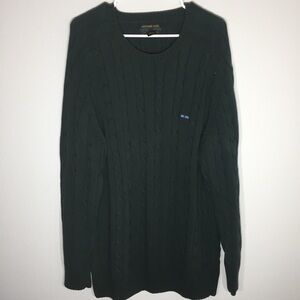 Men’s Alexander Julian Sweater Cable Knit Green